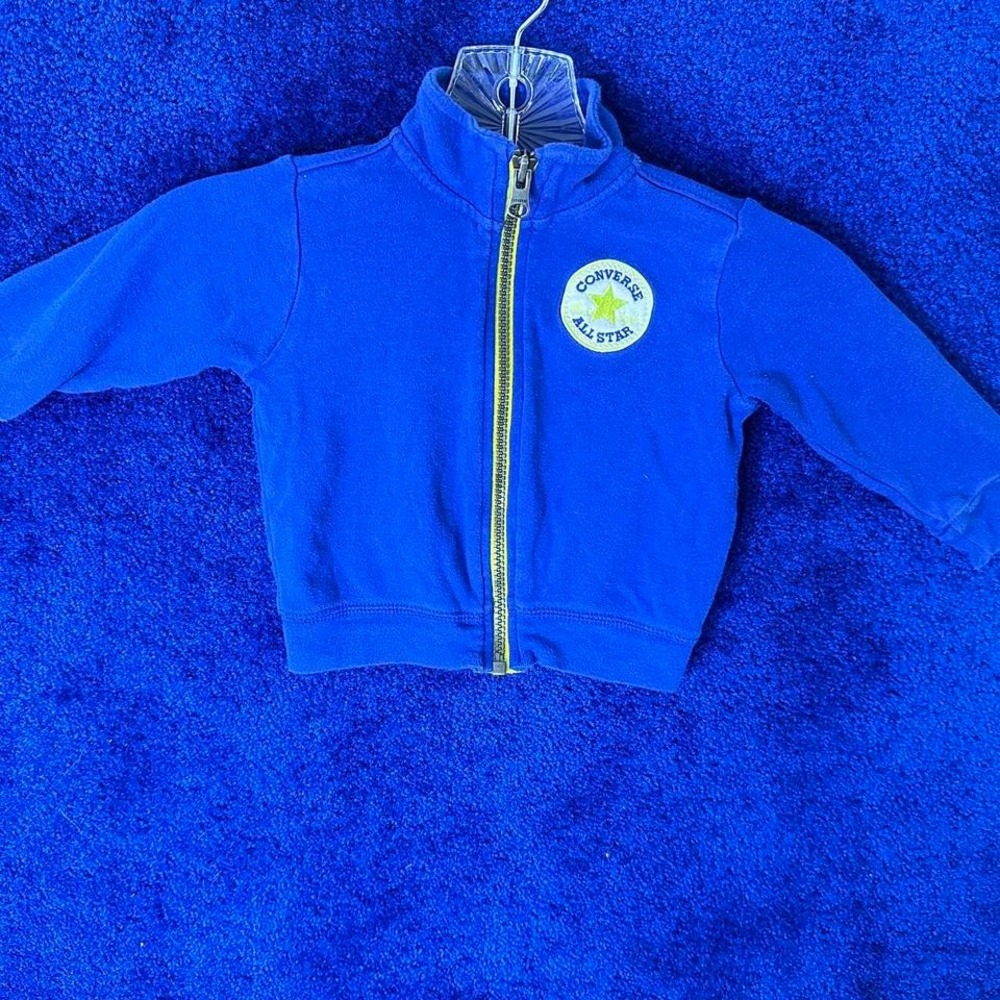 Blue Converse zip-up hoodie with‎ yellow accents #hoodie kids